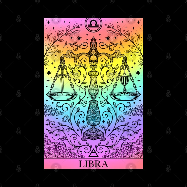 Zodiac sign tarot card Libra by OccultOmaStore