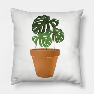 Monstera Indoor House Plant Pillow