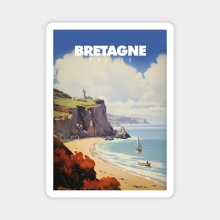 Bretagne - Affiche Vintage - Breton - Bzh - Breizh Magnet