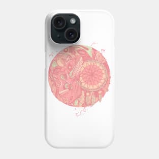 LPink Skull and Dreamcatcher Circle Phone Case