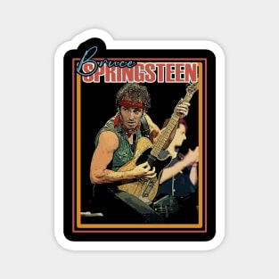 Vintage Springsteen Classic Rock Reimagined Magnet