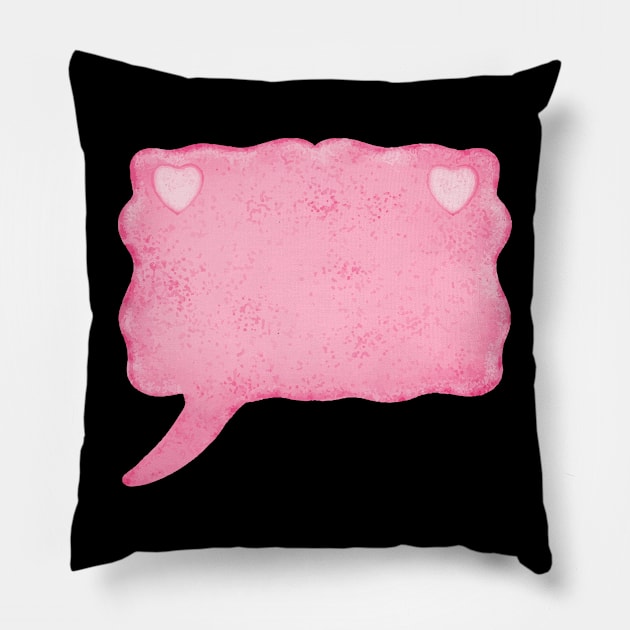 Speech Bubble Love Pillow by Aisiiyan