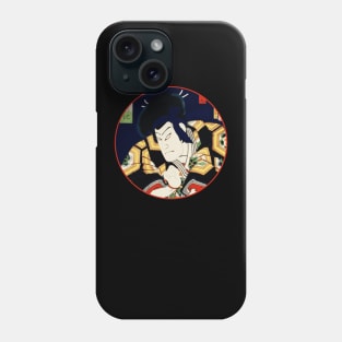 Kabuki Actor As Samurai Warrior With Black And Yellow Robe #18 Phone Case