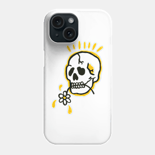 skulls happy skull skeleton flower happy face Phone Case