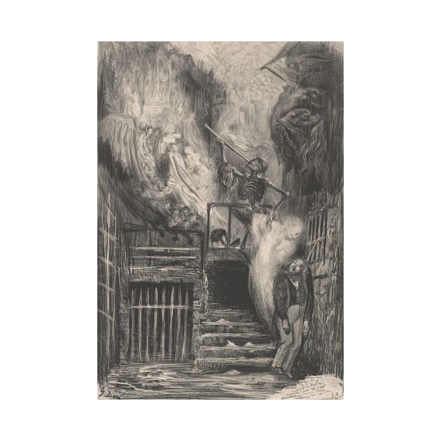 La Rue de la Vieille Lanterne - The Suicide of Gerard de Nerval by Gustave Dore by Classic Art Stall