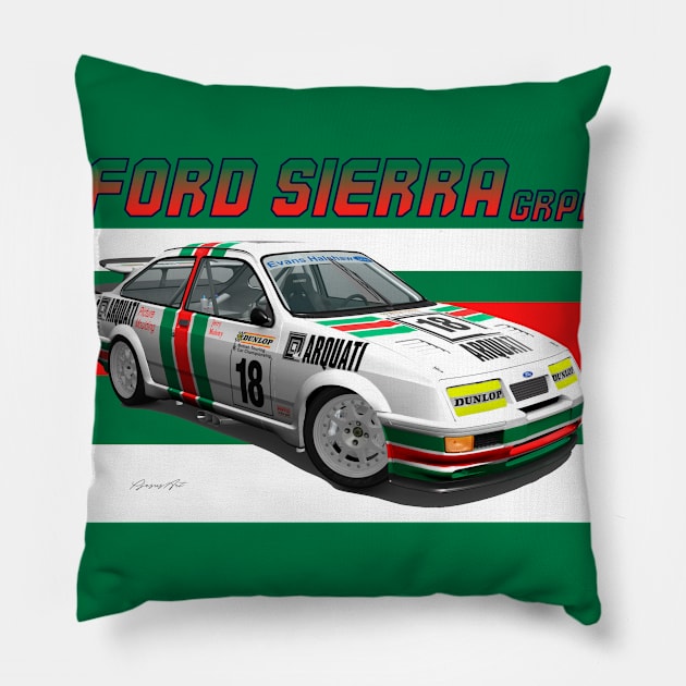 GrA Ford Sierra RS Cosworth Pillow by PjesusArt