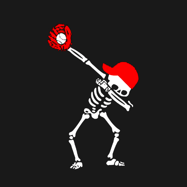 Dabbing Skeleton Baseball by windupraditya6