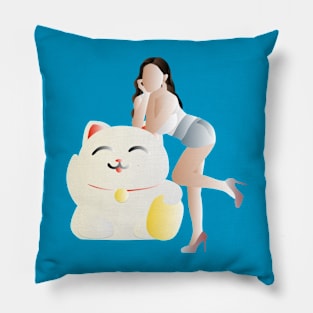 Fortune Cat & Playful Beauty Pillow