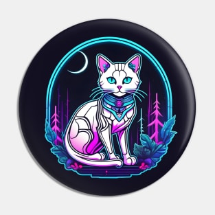 Holographic cat Pin