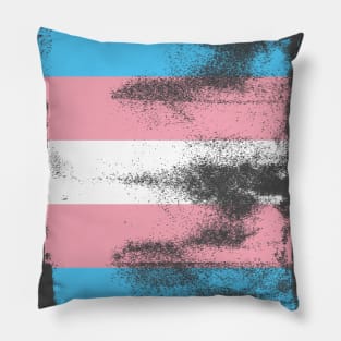 Trans Pride Flag Colors Vintage Finish Pillow