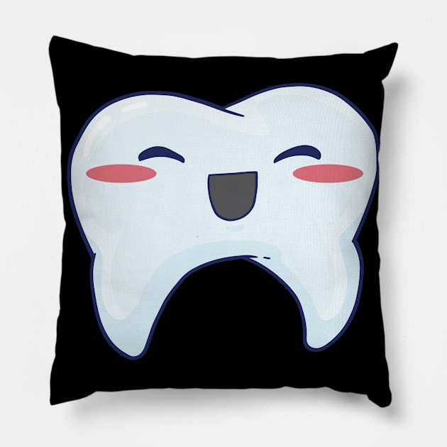 Tooth Dental Dentist Kawaii Pillow by CreativeGiftShop