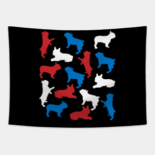 Patriotic French Bulldogs Dog America Flag 4Th Of July Tapestry