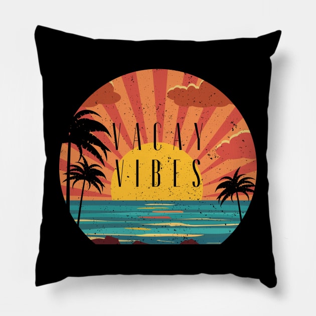 Vacay Vibes 1 Pillow by LamarDesigns