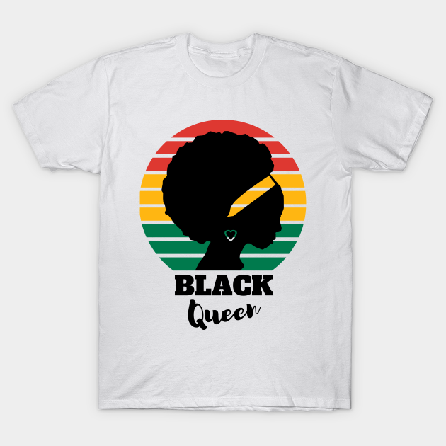 Discover Black Queen Melanin Reggae Rasta Colors Jamaican - Black Queen - T-Shirt