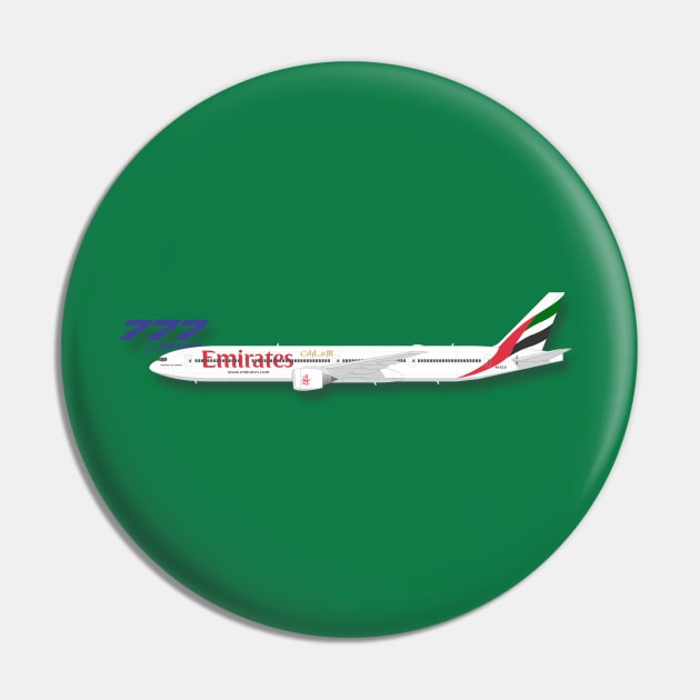 Emirates Airways Boeing 777 airliner Pin by GregThompson