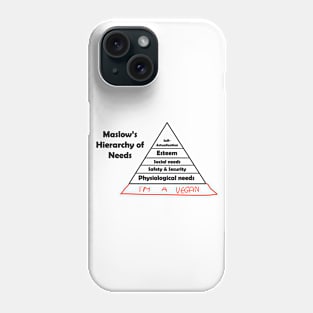 Maslow's Hierarchy of Vegans Phone Case