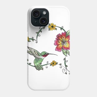 Hummingbird Heart Phone Case