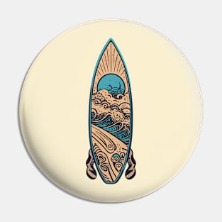 surfboard art, surfing surfer vibes, v24 Pin