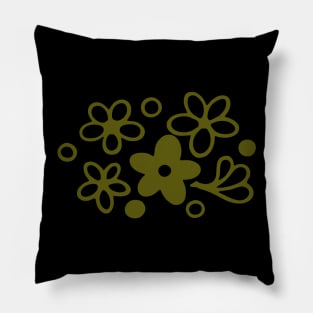 Vintage Pyrex Pattern - Spring Blossom (Green) Pillow