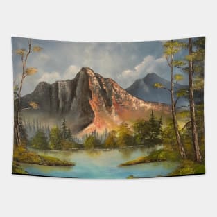 Lakeside Mountain Tapestry