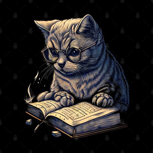 Book Worm Cat by pako-valor