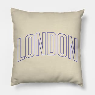 London Blue Outline Pillow