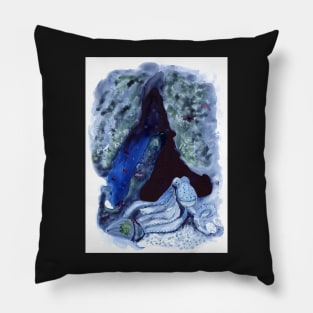 Octopus Watercolor Illustration Pillow