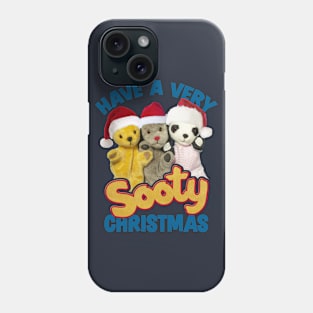 Sooty Christmas Have A Very Sooty Christmas Blue Text Phone Case