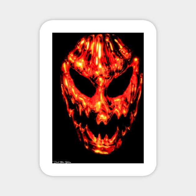 Pumpkin Head Magnet by davidbstudios