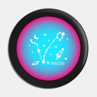 Pisces Zodiac Sign Aura Pin