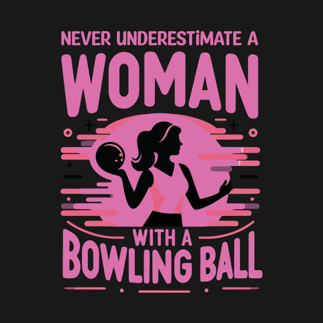 Never Underestimate A Woman With A Bowling Ball by Che Tam CHIPS