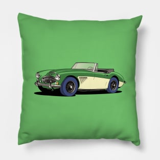 Two tone Austin-Healey 3000 in green and cream Pillow