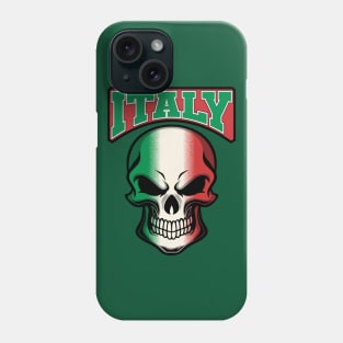 ITALY FLAG IN A SKULL EMBLEM Phone Case