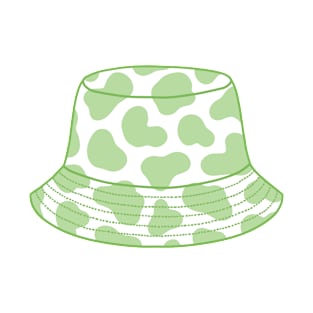 Pastel green cow print bucket hat T-Shirt