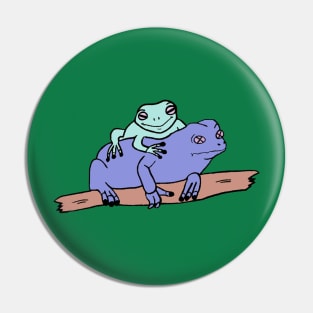 frogs green frog violet Pin