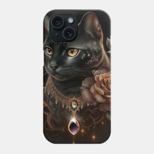 Gothic Cat Divine Black beauty Phone Case