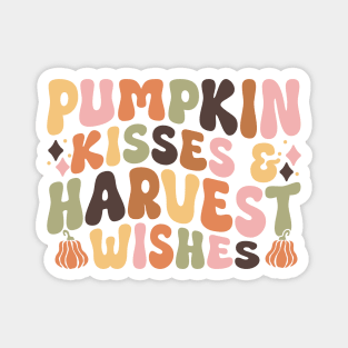 Pumpkin Kisses & Harvest Wishes Magnet