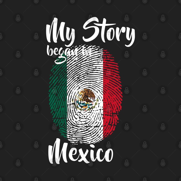 Mexico Flag Fingerprint My Story DNA Mexican by Your Culture & Merch