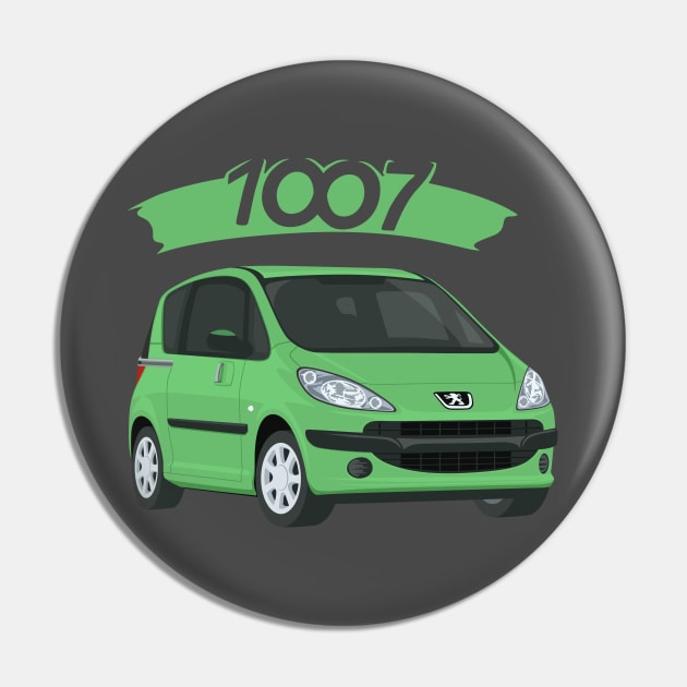 Peugeot 1007 car green Pin by creative.z