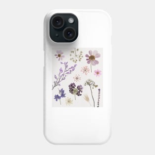 Lilac Dried Flowers Cottagecore Collage Phone Case