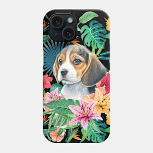 Tropical Beagle Puppy 2 Phone Case