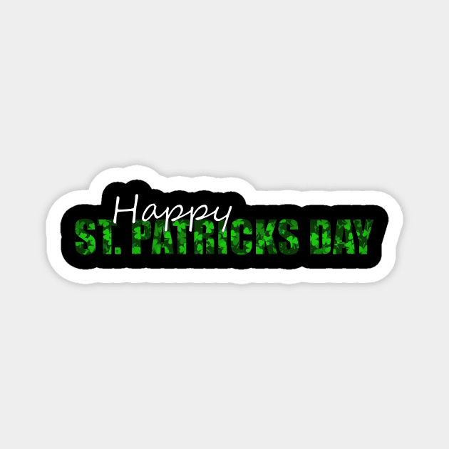 Happy St. Patricks Day Shamrock Camouflage Magnet by Moon Lit Fox