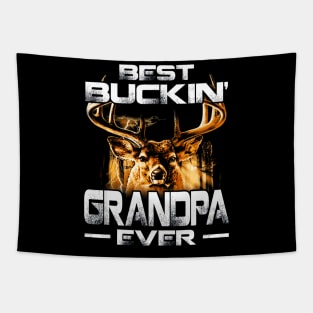 Best Buckin Grandpa Ever Shirt Deer Hunting Bucking Father Tapestry