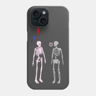 Skeletons Sim - Negative Interaction Phone Case