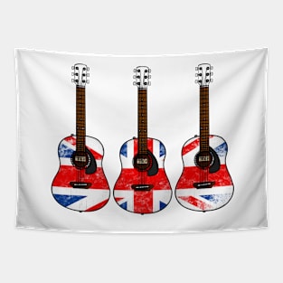 Acoustic Guitar UK Flag Guitarist British Musician Tapestry