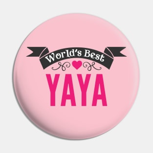 World's Best Yaya Pin