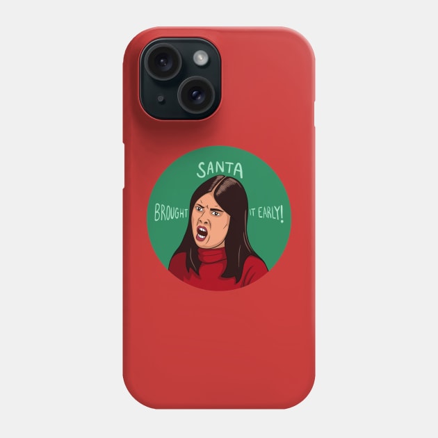 Patti Harrison ITYSL Santa Brought It Early Circle Phone Case by AlisonDennis