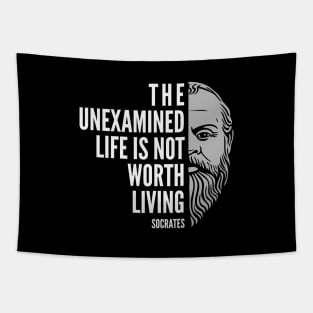 Socrates Quote: The Unexamined Life Tapestry