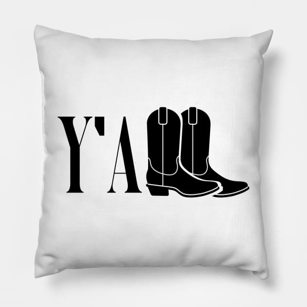 Y'all typography Pillow by kennaplate