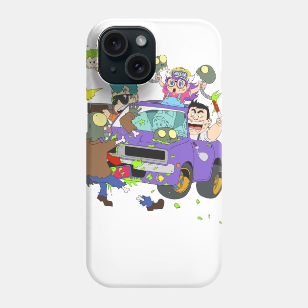 Doctor Slump zombie car rampage Phone Case by sharknob